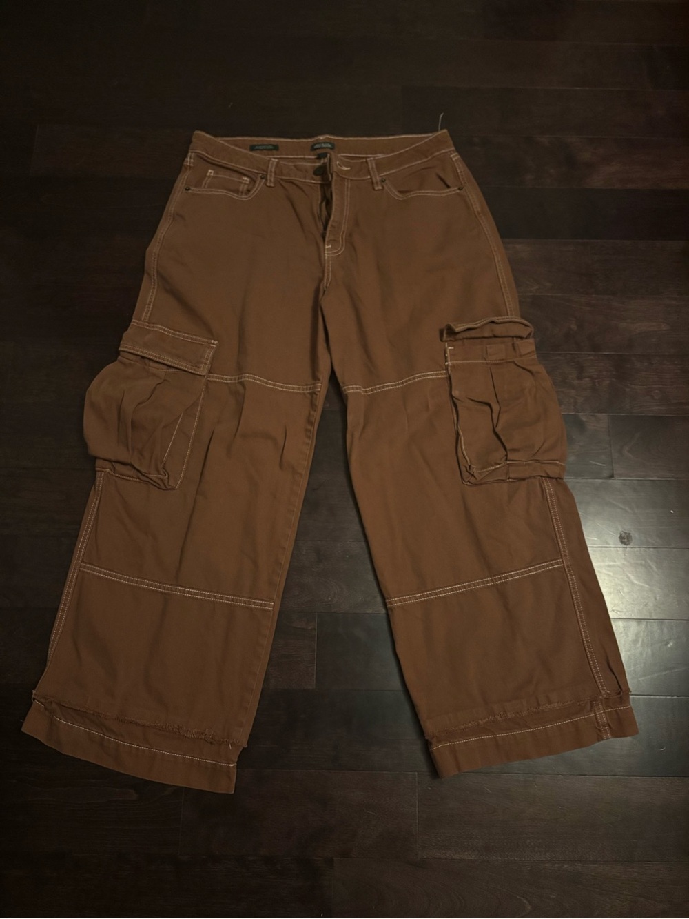 wild fable Rust-Brown High-Rise Cargo Pants